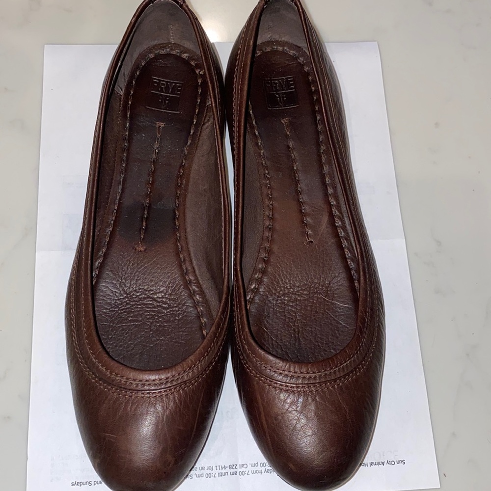 Frye ballet shoes brown sz 8